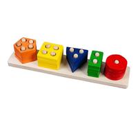 tysdyzgs Set di colonne monocromatiche Montessori, mattoncini Giocattolo educativi abbinati alla Forma per l'istruzione precoce