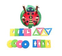 tysdyzgs Set di colonne Montessori, Giocattoli in Legno Scarabeo Giochi educativi per Bambini educazione precoce,Verde