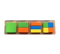 tysdyzgs Set di colonne quadrate Montessori, Giocattoli per Giochi di Puzzle di Corrispondenza di Colori e Forme per Bambini,Square