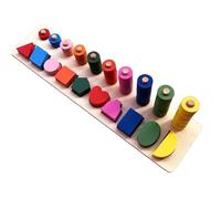 tysdyzgs Tavola di Corrispondenza a Forma di Montessori, Un Giocattolo in Legno per l'educazione precoce nei Giochi intellettuali dei Bambini,Shape