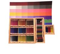 tysdyzgs Tavole A Colori Montessori E Carte Corrispondenti, Giocattoli in Legno di Percezione del Colore per La Prima Educazione,Complete Set
