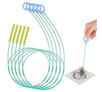 TYSM-CC 4 Pezzi Sonda Sturatubi Professionalein Nylon da 130cm, Piccolo e Portatile per Sturare Lavandini, Scarichi e Tubi di Scarico - Efficace per Intasamenti Ostinati, Resistente e Facile da Usare