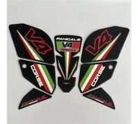 TYSMYXGS Adesivo Serbatoio Carburante Moto per Ducati Panigale V4 S R SP2 Panigale V4S V4R V4SP2 2022-2024 Antiscivolo Laterale Serbatoio Carburante Protezione cuscin(X1)
