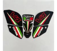 TYSMYXGS Adesivo Serbatoio Carburante Moto per Ducati Panigale V4 S R SP2 Panigale V4S V4R V4SP2 2022-2024 Antiscivolo Laterale Serbatoio Carburante Protezione cuscin(X3)