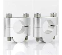 TYSMYXGS Manubrio Per Moto Con Supporto Arretrato Per CRF150, CRF230L, CRF300L, CRF250L, XR250R, XR600R, XR650L Adattatore altezza manubrio(Argento 20mm)