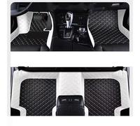 TYSMYXGS Tappetini Per Auto Tappetini Per Skoda Per Rapid 2013-2020 Tappetino Tappetini Per Auto Tappetini Neri Antiscivolo Per Tutte Le Stagioni Impermeabili(Nero Bianco,Guida a destra)