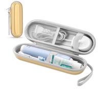 TYSORETY Custodia da viaggio per spazzolini elettrici Oral B/Oral-B Pro 1000 1500 5000 7000 e Philips Sonicare 4100 1100 5300 5100 6100/ iO Series, custodia protettiva rigida, Oro brillante