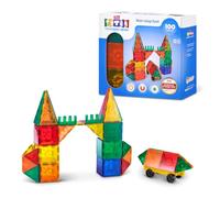 TYTAN Magnetic Tiles 100 pcs Building Set Age 3+ di ZURU | Gioco STEM, Montessori e sensoriale, magneti snap-fit forti, costruisci forme 2D e 3D, sviluppa motricita