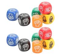 TYTOGE 12 Dadi Forbici Carta Sasso, 6 Lati 6 Colori 20 Mm Dadi da Gioco per Indovinare le per Bambini Adulti Festa in Famiglia, con Design Resistente All'usura in Plastica Pr