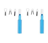 TYTOGE Coltello per Raschiare il Pavimento, Coltello per Raschiare in Plastica Professionale Facile da Usare 2 Set Manico Portatile in Lega di Alluminio Lame HSS da 4 Pezzi per l'industria