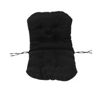 TYTOGE Cuscino per Sedia a Dondolo, Cuscino per Sedile Trapuntato Spesso Resistente Al Sole Impermeabile con 2 Set di Lacci, per Sedia a Dondolo per Interni Ed Esterni in Ra (Nera)