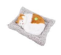 TYTOGE Decorazione per Gatto Addormentato con Suono, Peluche Realistico | Carbone di bambù, Espressioni facciali adorabili, Dimensioni compatte, Amanti degli animali domestici, Stimola i sensi