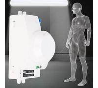 TYTOGE Interruttore con Sensore A Microonde da 5,8 GHz, Rilevatore di Movimento A Soffitto A 360° con relè da 10 A, 220-240 V per Illuminazione di Corridoi di Scale
