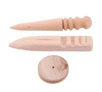TYTOGE Lucidatore per Pelle in Legno, Strumento per Bordi da 15 Cm (3 | Materiale in legno resistente, design incompiuto, diverse dimensioni disponibili