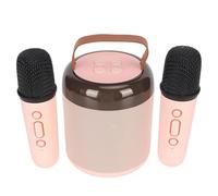 TYTOGE Macchina per Karaoke, Altoparlante 2 Microfoni Wireless Set Portatile Bluetooth 5.3 per la Casa per il Campeggio (Rosa)