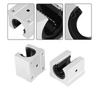 TYTOGE Set di Blocchi Aperti da 20 Mm con Cuscinetto per Movimento Lineare | 4 pezzi, struttura in lega di alluminio, silenzioso, compatibile con stampanti 3D, alta precisione
