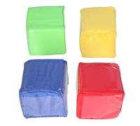 TYTOGE Set di Dadi Educativi per Bambini, Design Fai da Te in PVC Morbido | Confezione da 4, gioco interattivo per famiglie, materiale morbido, maneggevolezza, tasca trasparente per foto