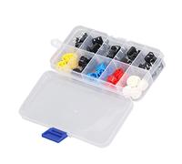 TYTOGE Set Interruttori Tattili Rotondi, 12x12x7,3 Mm, 25 Pezzi | Materiale ABS resistente, vari colori disponibili, ideale per l\'elettronica fai-da-te