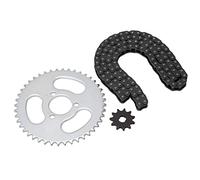 TYTOGE Set Pignoni Catena T8F, Kit di Sostituzione in Acciaio Resistente | Include 1 catena, 1 anteriore, 1 posteriore, adatta per kart modificati, ATV, mini moto