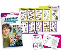 TyToo Tatuaggi per bambini delicati sulla pelle e lavabili, resistenti all'acqua 2-6 giorni, sicuri per la pelle sensibile dei bambini, produttore UE (Cool Kids' collection