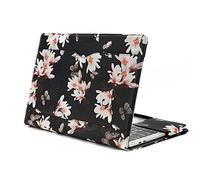 TYTX - Custodia in pelle compatibile con MacBook Pro da 13 pollici 2016-2022 (A1989 A1706 A1708 A2159 A2289 A2251 A2338 M1 M2), custodia protettiva per laptop (nuovo MacBook Pro 13", fiore nero)