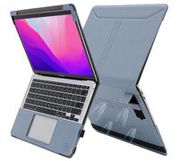 TYTX Custodia Macbook Pro 13 Pollici 2022-2016 M2 M1 A2338 A2289 A2251 A2159 A1989 A1708 A1706, Custodia in Pelle PU Protettiva Cover con Supporto Funzione & Ventilato, Azzurro