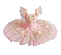 Tytyozay Abito da Balletto per Ragazze, Gonna da Danza Principessa per Bambini con Tulle A Strati Costumi Professionali per Donne Bambini E Ragazze per Compleanno E Spettacolo,Rosa,160