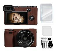 TYUANDOUER A6400 A6300 - Custodia per fotocamera e kit di accessori per la protezione dello schermo LCD, custodia in silicone morbido per fotocamera digitale Sony Alpha A6400 A6300, copertura corpo