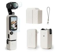 TYUANDOUER Custodia per DJI Osmo Pocket 4/Xtra Muse 2, custodia protettiva in morbido silicone con schermo in vetro temperato e protezione per obiettivo, antigraffio, sottile, accessori per Osmo