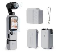 TYUANDOUER Custodia per DJI Osmo Pocket 4/Xtra Muse 2, custodia protettiva in morbido silicone con schermo in vetro temperato e protezione per obiettivo, antigraffio, sottile, accessori per Osmo