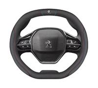 TYUIGHF Coprivolante Auto, per Peugeot 208 308 2008 SW 5008 GT Line Rifter 2016-2022 Antiscivolo Traspirante Coprivolante in Pelle,Copri Sterzo in Microfibra Il Sudore
