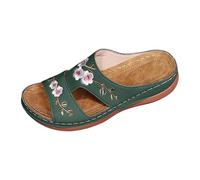 TYUIOP Ciabatte Ortopediche Donna Estive Pelle Anatomiche Sandali Zeppa Comode da Casa Leggere Pantofole Aperta Antiscivolo Arch Support Sandalo Spiaggia Mare 35-43