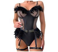 TYUIOP Intimo Donna Seducente Lingerie Sexy Completo Donna Intimo Completini Intimi Donna Hot Intimo Donna Sexy Lingerie Hard Canottiera Donna con Reggiseno Incorporato Close