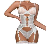 TYUIOP Intimo Sexy Vestiti Sexydonna Hot Abito da Damigella Donna Top Donna Sexy Abbigliamento Donna Curvy Camicia Body Donna Intense Lingerie Completo Intimo Pizzo Bianco Intimo