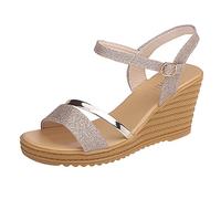 TYUIOP Sandali Bambina 29 Sandali Donna Bassi In Pelle Ciabatte Antiscivolo Stile Di Vita Scarpe Donna Sandali Zeppa Plateau Ciabatte Zeppa Donna Chiuse Sandali Donna Estive Zeppa