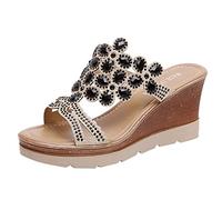 TYUIOP Sandali Blu Donna Sandali Comodi Donna Estive Ciabatte Spiaggia Scarpe Diabetiche Uomo Sandali Zeppa Donna Sandali Zeppa Donna Estive Ciabatte Da Doccia Infradito Con Zeppa