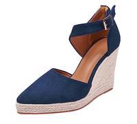 TYUIOP Sandali Comodi Sandali Mare Donna Con Zeppa Ciabatte Zeppa In Blu Essentials Donna Espadrillas Donna Zeppa Lacci Sandali Con Zeppa Espadrillas Infradito Donna Mare