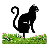 TYUKXJH Decorazione da giardino con gatto in metallo, facile da posizionare - di gatto nero in metallo per giardino, balcone, città e zona di riposo