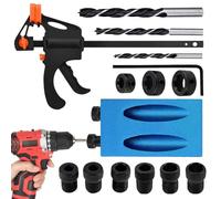 TYUKXJH Kit di stencil tascabile, modello in legno a 15 gradi, portatile, per forare e volto, mobili e armadi per falegnameria