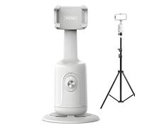 TYUKXJH Treppiede automatico per il viso,Supporto per Smartphone Rotazione Automatica a 360 Gradi | Attrezzatura da Studio di Registrazione per Cucina, Filmata, Gioco, Sport, Casa, Viaggi,