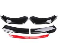 TYUMGXIAO Auto Spoiler Frontali per Audi A6 C8 Avant 2018 2019 2020 2021 2022 2023 2024, Labbro Paraurti Anteriore Decorazione Aeicolo Sport Styling Refit Accessori,A/Black-Red