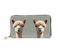 TYUMH Alpaca avatar Portafoglio pochette lunga in pelle con 12 scomparti per carte e 3 tasche piene per contanti, progettato per le donne alla moda.