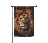 TYUMH Bandiera decorativa da giardino stampata con lo sguardo del leone, 30,5 x 45,7 cm, per l'uso in cortili, giardini, vasi di fiori e balconi