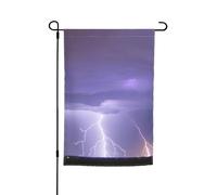 TYUMH Bandiera decorativa da giardino stampata con tempesta di fulmini, 30,5 x 45,7 cm, per l'uso in cortili, giardini, vasi di fiori e balconi