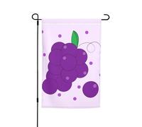 TYUMH Bandiera decorativa da giardino stampata con uva dei cartoni animati, 30,5 x 45,7 cm, per l'uso in cortili, giardini, vasi di fiori e balconi