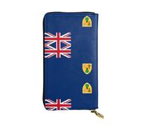 TYUMH Bandiera delle Isole Turks e Caicos Stampe Portafoglio lungo in pelle leggera e impermeabile design elegante adatto per regali e uso quotidiano