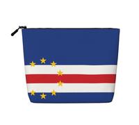 TYUMH Bandiera di Capo Verde Borsa cosmetica imitazione canapa monostrato, portatile, adatta per la vita quotidiana, viaggi e gite.