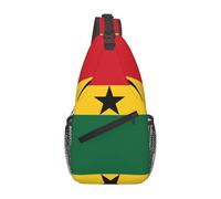 TYUMH Borsa a tracolla con stampa bandiera del Ghana, adatta per viaggi, escursioni, tempo libero e zaino alla moda