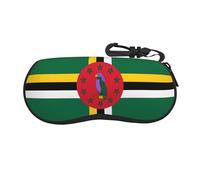 TYUMH Borsa per occhiali in softshell ultraleggera e comoda Bandiera del Commonwealth della Dominica Stampe per riporre occhiali da vista per occhiali da lettura e occhiali da sole