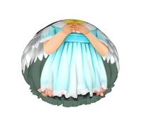 TYUMH Cuffia da doccia con stampa con piccolo angelo, leggera, elastica, portatile, adatta per il bagno e la cura dei capelli